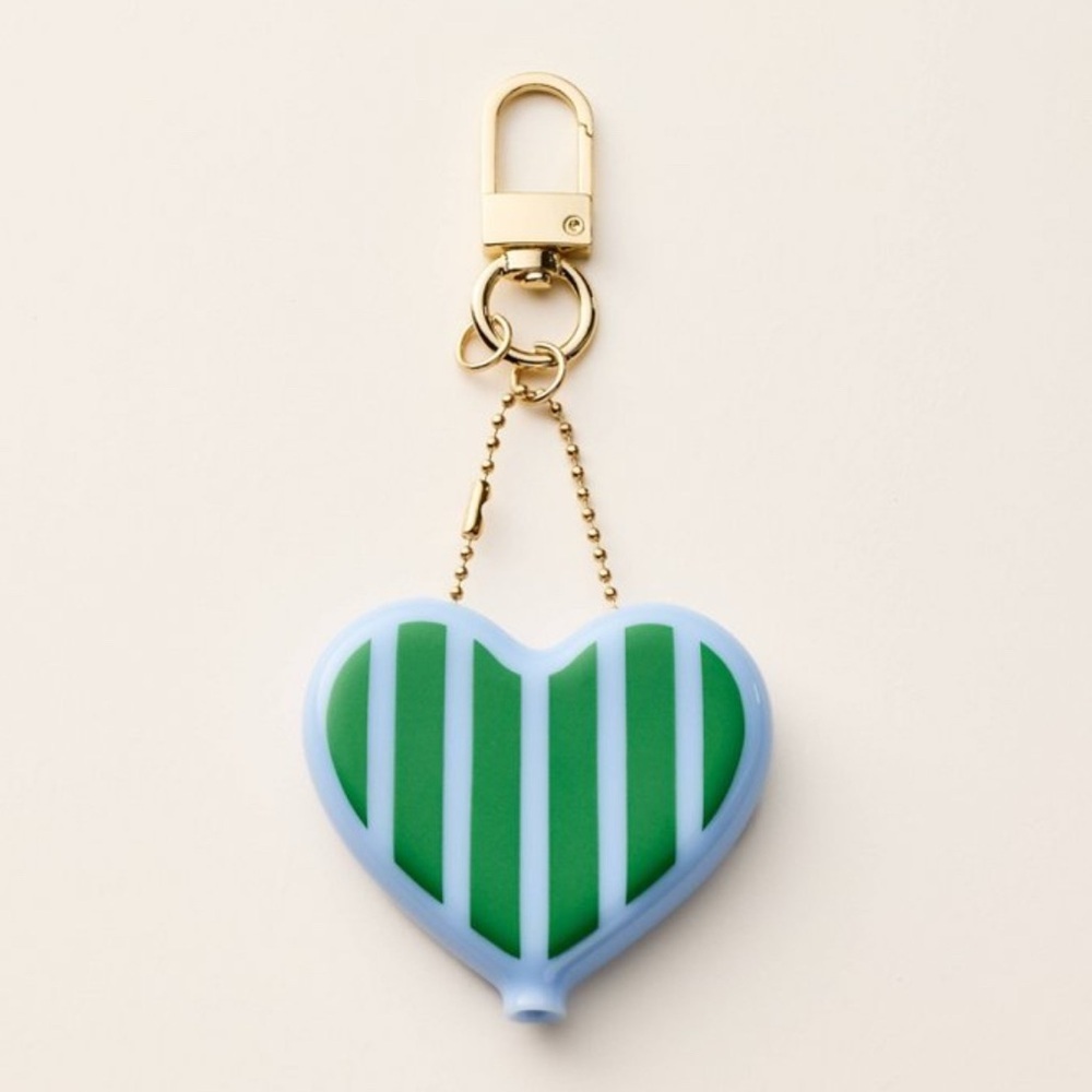 kate spade x Target Striped Heart Coin Purse Bag Charm NWT